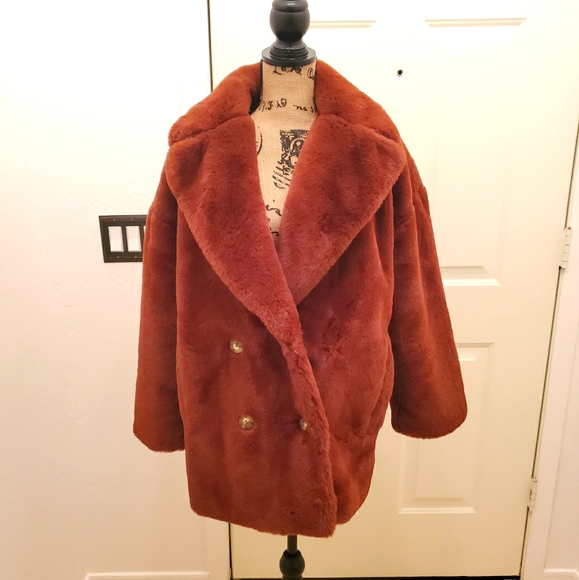 Topshop Jackets & Blazers - Topshop Faux Fur Coat